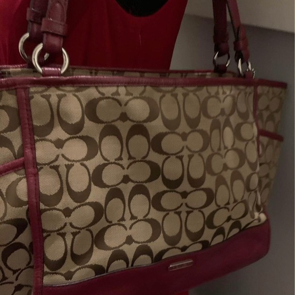 Coach Signature Tote (Cross Posted)                           SOLD - Picture 2 of 5